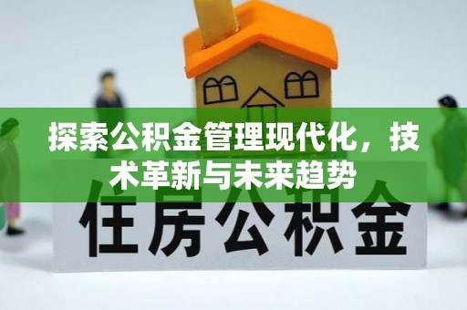 建湖探索公积金管理现代化，技术革新与未来趋势