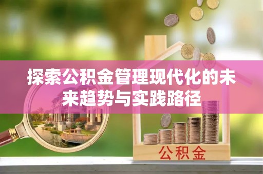 建湖探索公积金管理现代化的未来趋势与实践路径