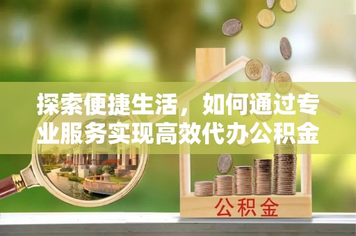 建湖探索便捷生活，如何通过专业服务实现高效代办公积金提取